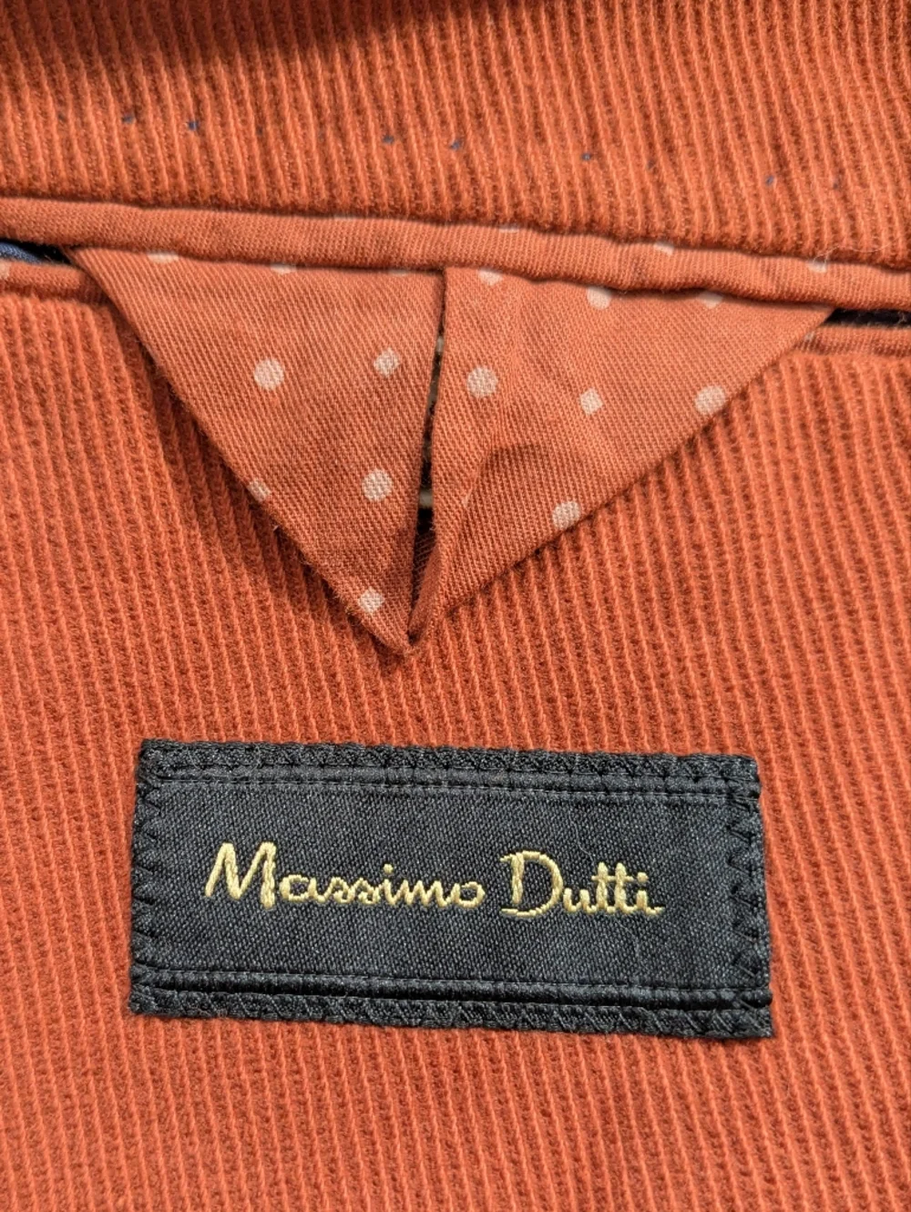 Massimo Dutti Orange Cotton Sport Coat